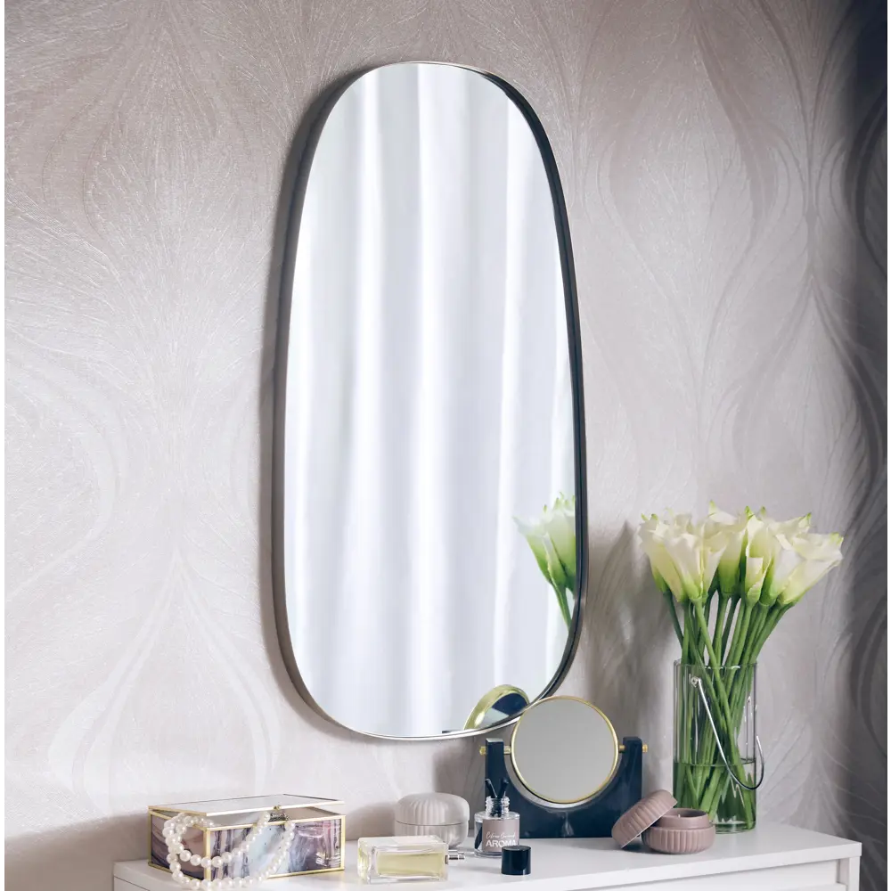 Зеркало декоративное KREAFORTA Glam Brass овальное 40x78 см металл цвет золотистый STLM-2181402