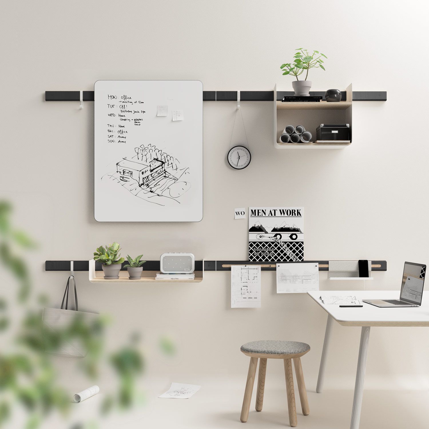 Деревянная система полки с доской Variand Furniture H01 ARCH-00105710 - Вид №1