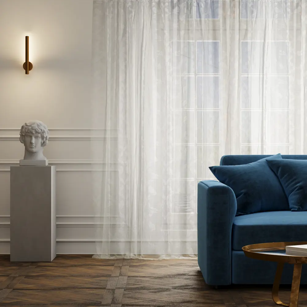 Тюль на ленте Inspire Francis 250x280 см цвет белый 86255207 STLM-2053253 