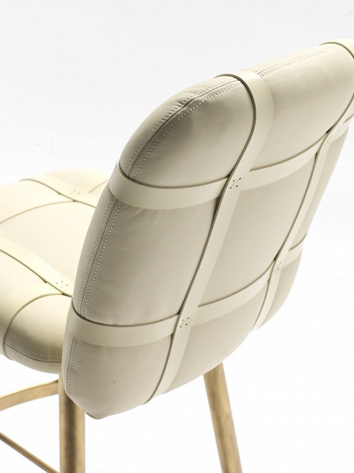 Высокий кожаный стул с подставкой для ног Fasem Avion ARCH-00130867 - Вид №1