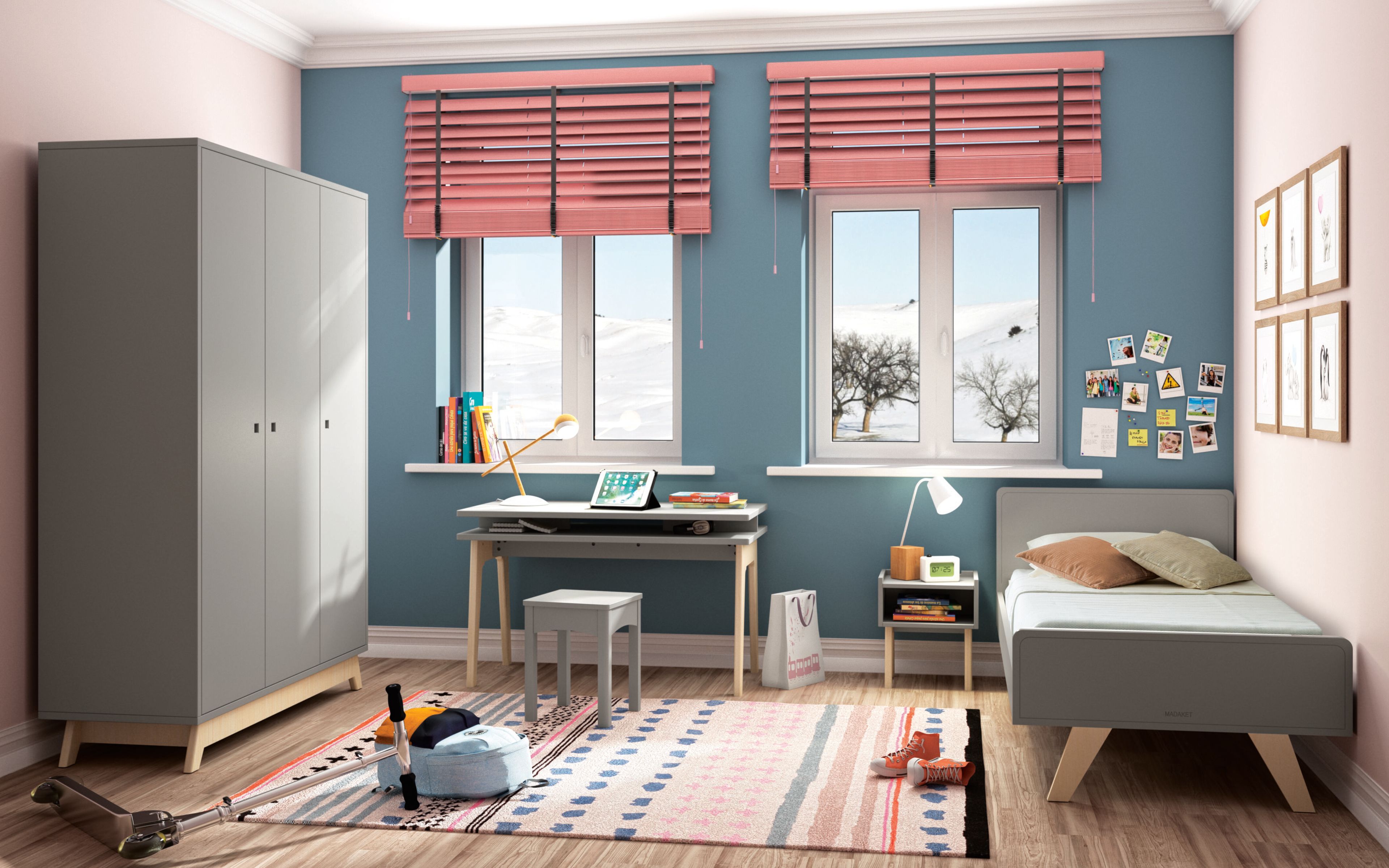 Секционная спальня для мальчиков Mathy by Bols ARCH-00032346 - Вид №3