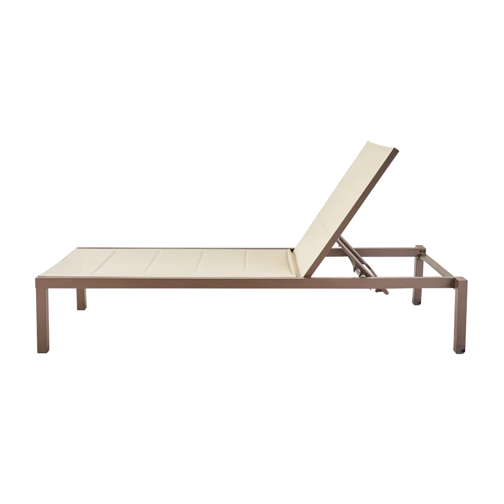 Шезлонг Naterial Aquila II 200x36x75 см алюминий/текстилен бежевый/коричневый STLM-2085430 - Вид №6