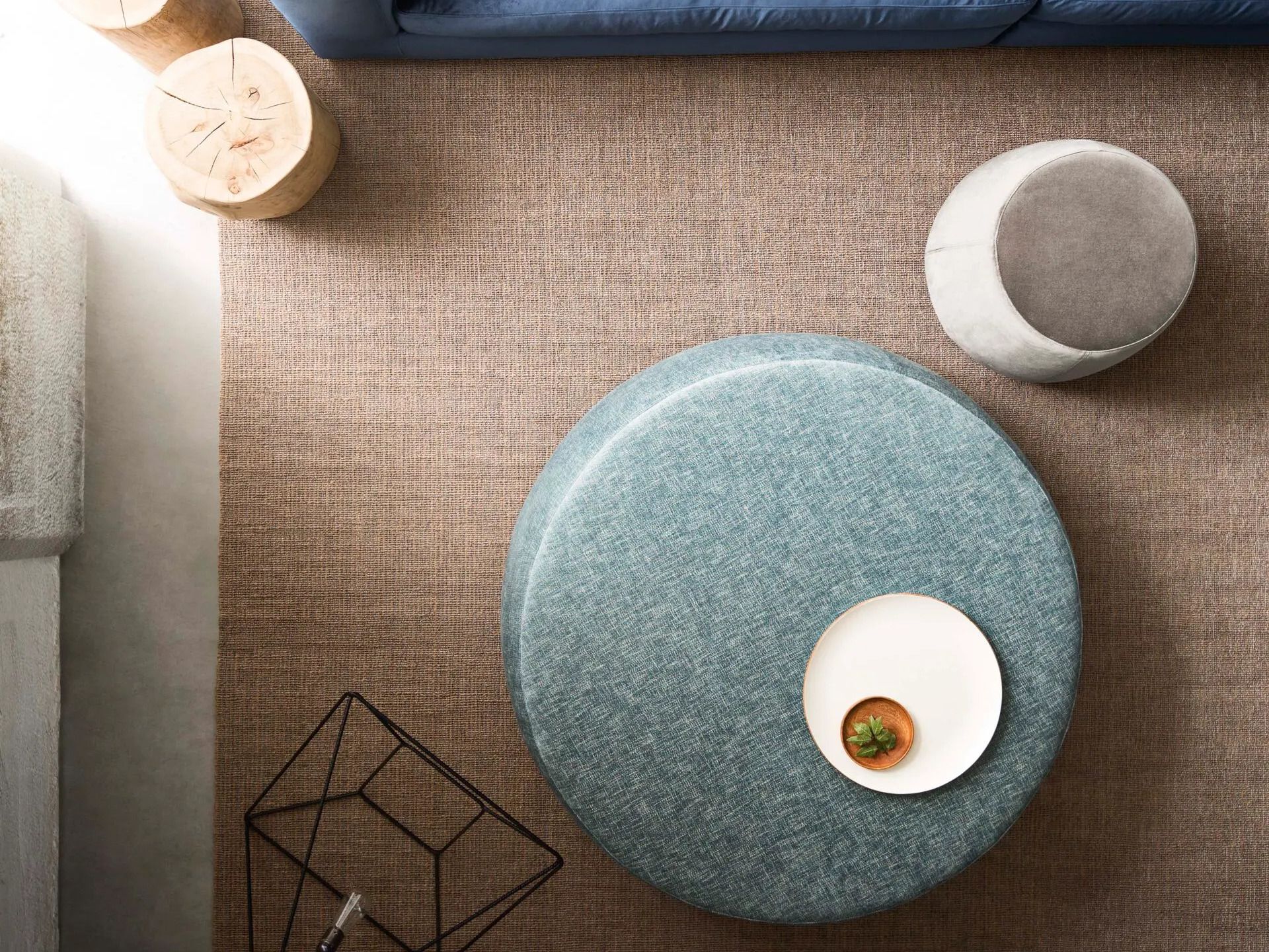 Круглый пуф из ткани Alf DaFrè DENNY ARCH-00087006 - Вид №10