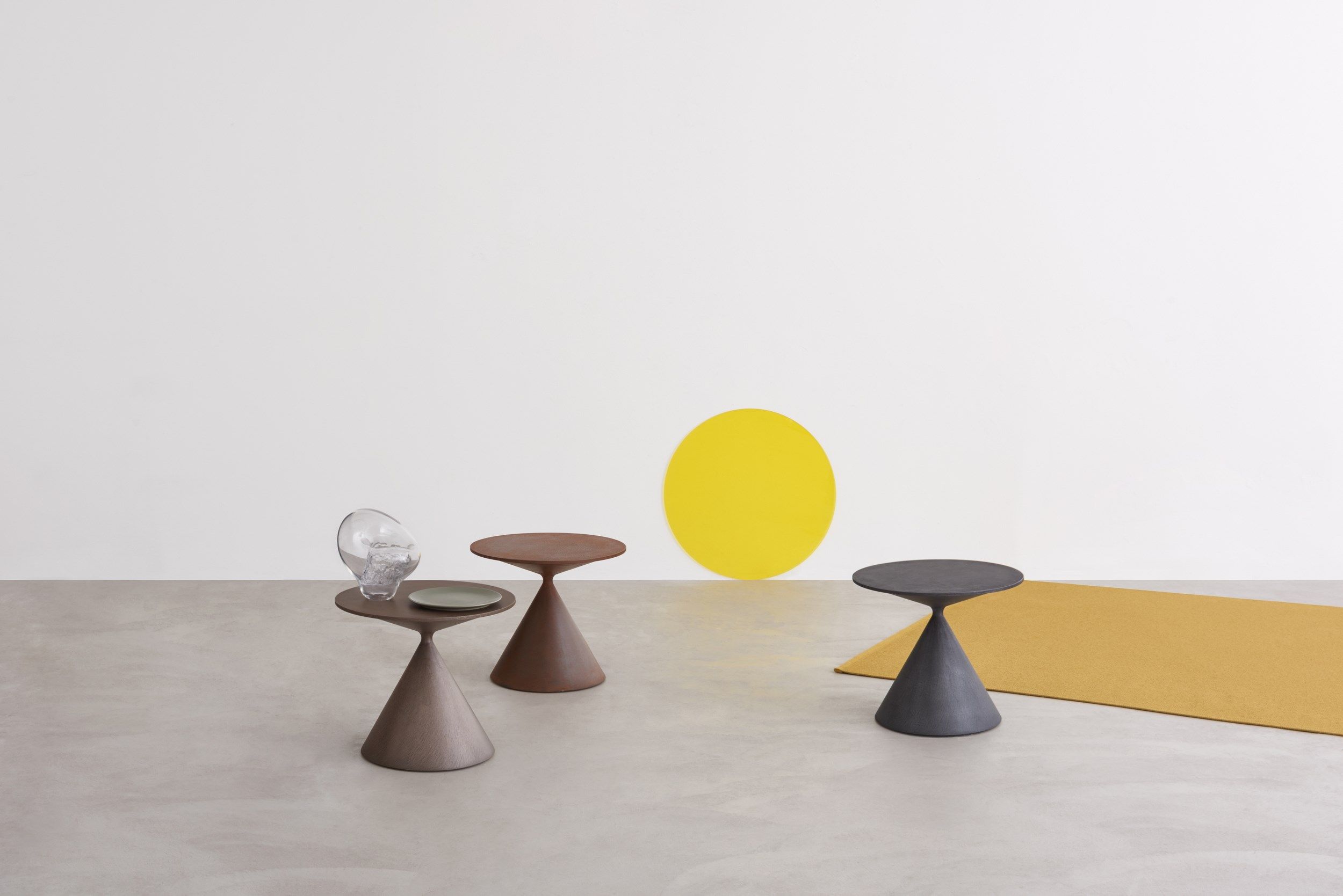 Круглый журнальный столик из полиуретана Desalto глина ARCH-00101622 - Вид №3