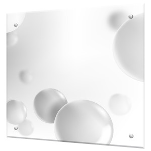 90679494 Защитный экран Белые шары 60x55x0.4 см закаленное стекло цвет прозрачный STLM-0335514 BORNTOPRINT
