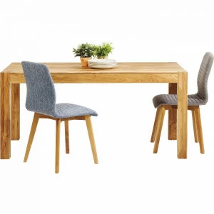 Обеденный стол деревянный с широкими ножками 160 см Attento KARE ATTENTO 323086 Дуб сонома;бежевый