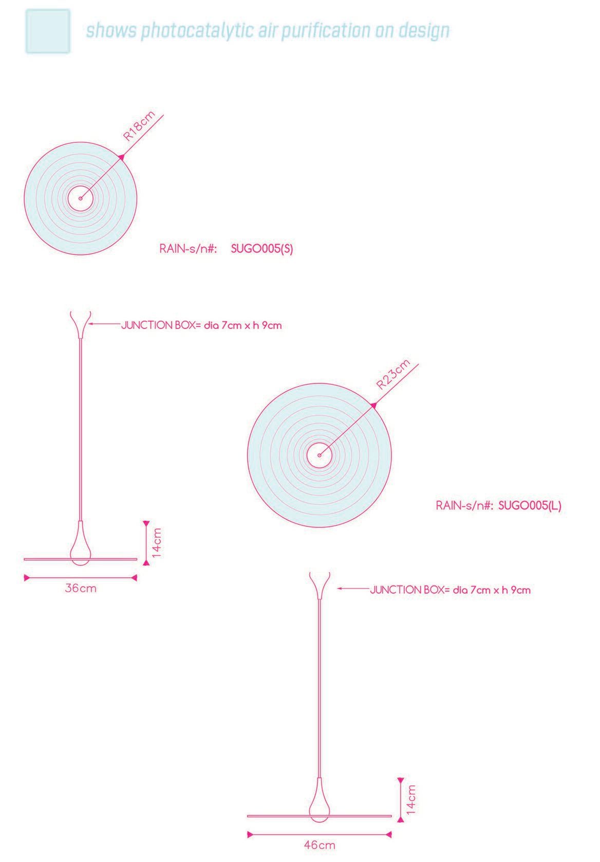 Светодиодная подвесная лампа Pyrex® с фотокаталитической обработкой Creazione SUGO RAIN ARCH-00144906 - Вид №5
