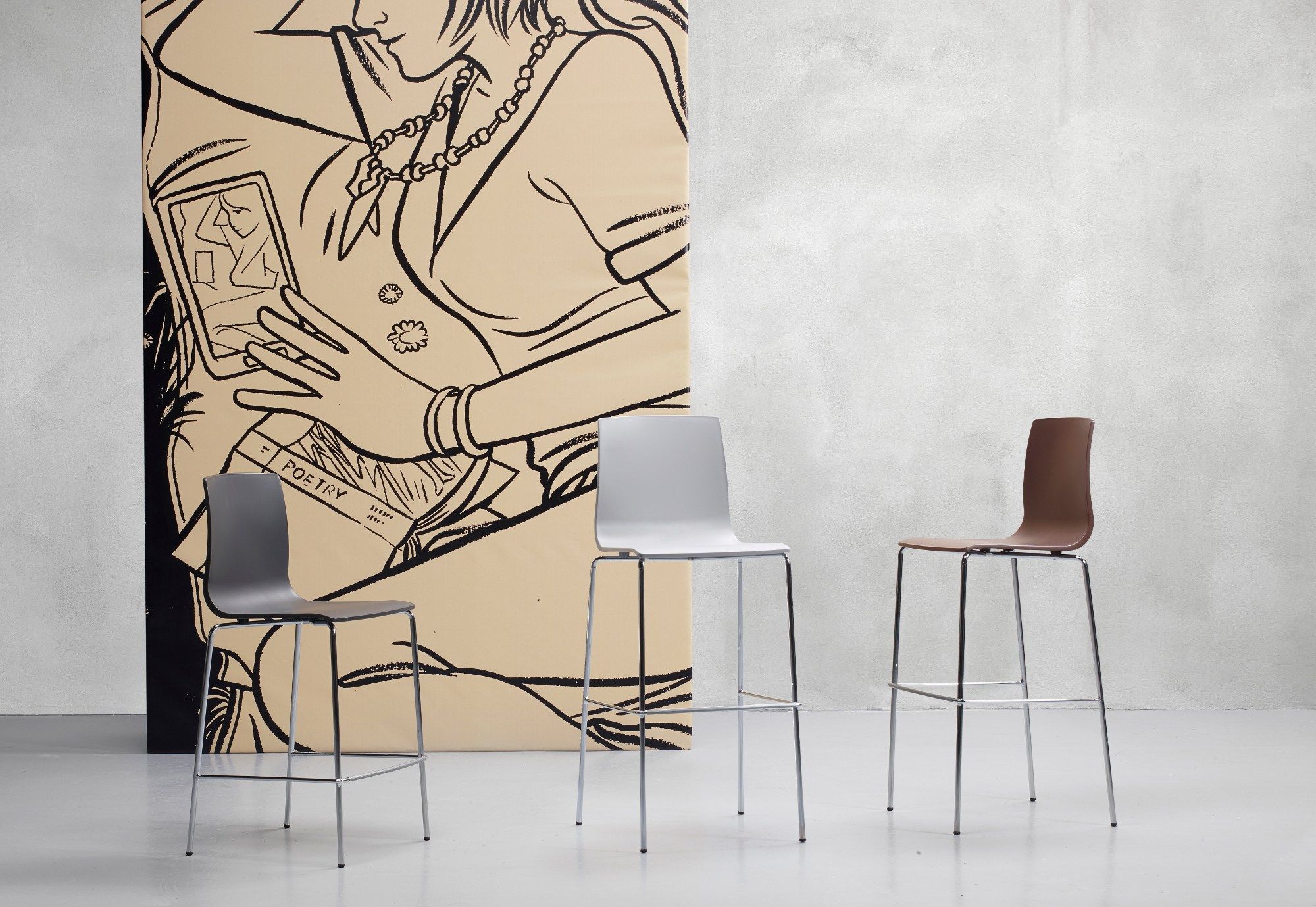 Высокий стул из инженерного пластика S-CAB Алиса ARCH-00099082 - Вид №1