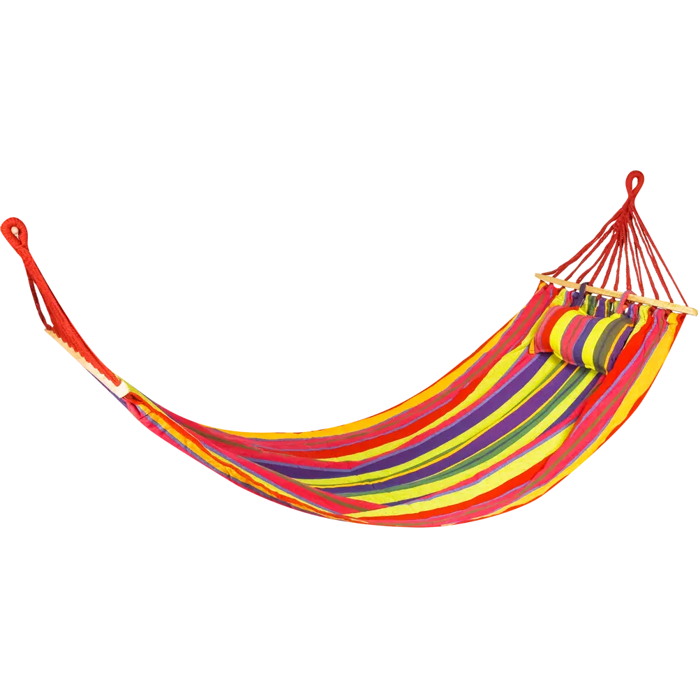 Гамак садовый с подушкой 100x200 см, цвет красно-зелёно-жёлтый Santreyd STLM-2072170