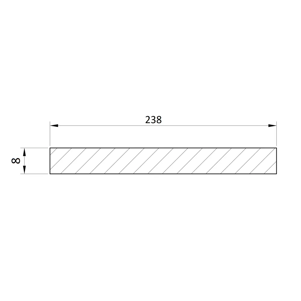 Добор 2050x238х8 мм финиш-бумага ламинация цвет дуб шенон КРОНОПРОФИЛЬ STLM-2096018 - Вид №2