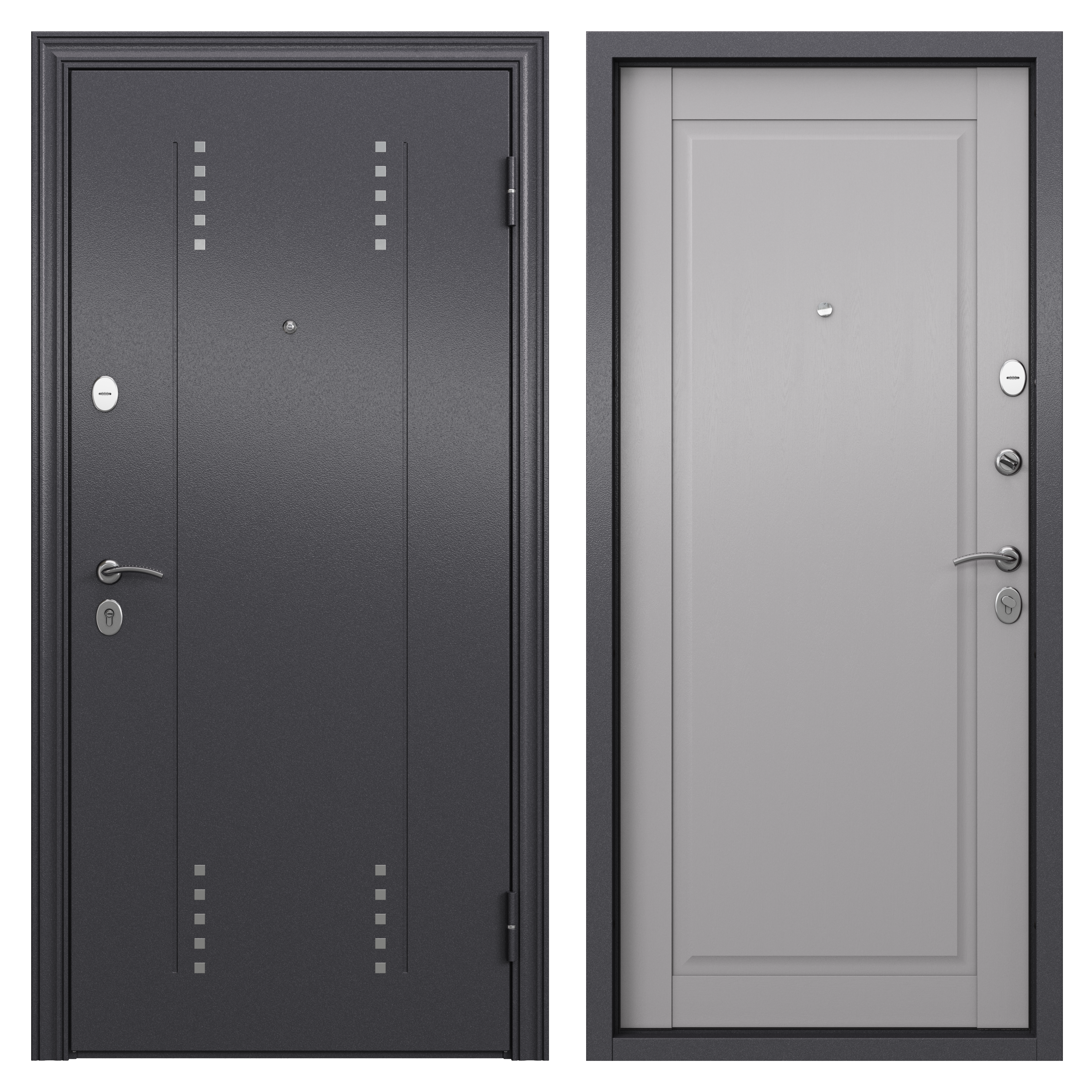 84428369 Дверь входная металлическая Страйд Пьемонт 950 мм правая цвет серый STLM-0049890 TOREX