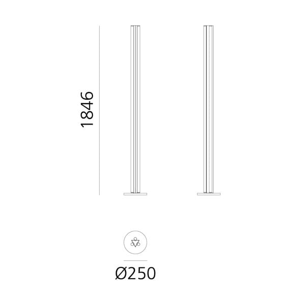 Металлический светодиодный торшер Artemide Dreispitz ARCH-00077077 - Вид №3