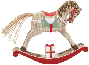 Декоративное украшение качалка horse red medium