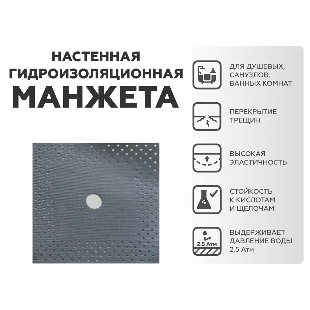 Манжета гидроизоляционная настенная Plitonit 120x120 мм STLM-2164773 - Вид №2