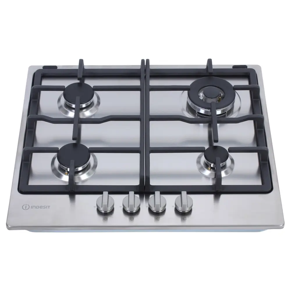 Варочная панель газовая Indesit THP 641 W/IX/I 4 конфорки нержавеющая сталь STLM-2074448 - Вид №2