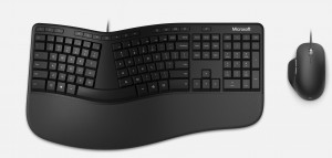 RJY-00011 wired ergonomic keyboard & ergonomic mouse, black for bsnss Microsoft