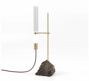 JCP UNIVERSE Настольная светодиодная лампа из вулканического камня и металла