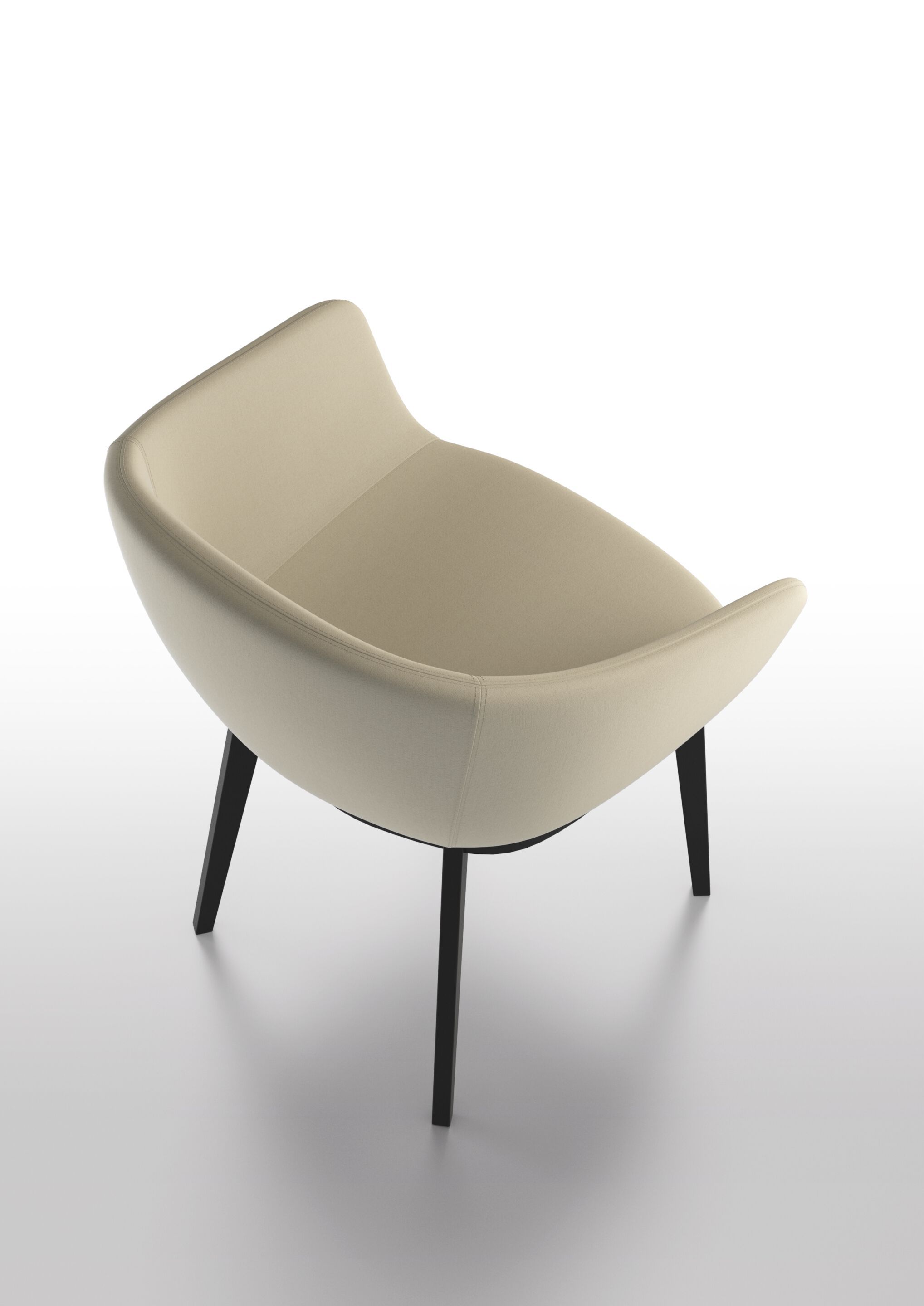 Тканевое кресло с подлокотниками и основанием из бука BBB LUCREZIA ARCH-00090458 - Вид №3