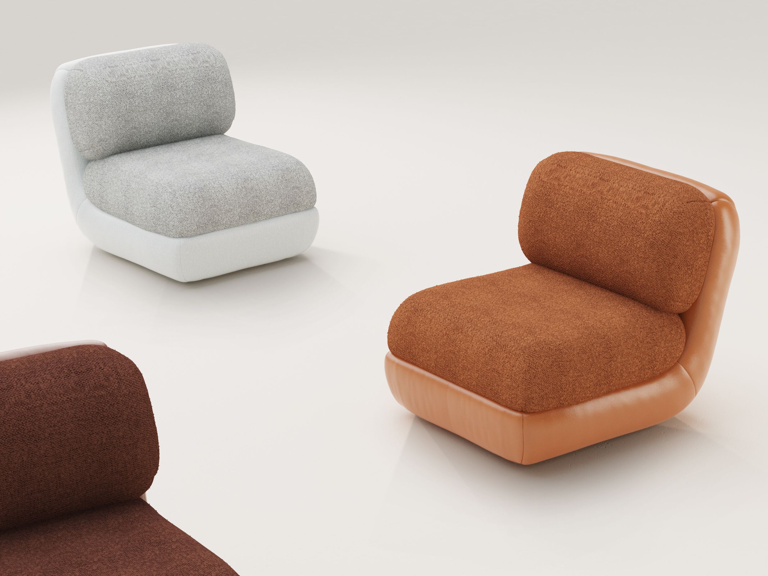 Тканевое кресло без подлокотников Mambo Unlimited Ideas Mood ARCH-00053449 - Вид №9