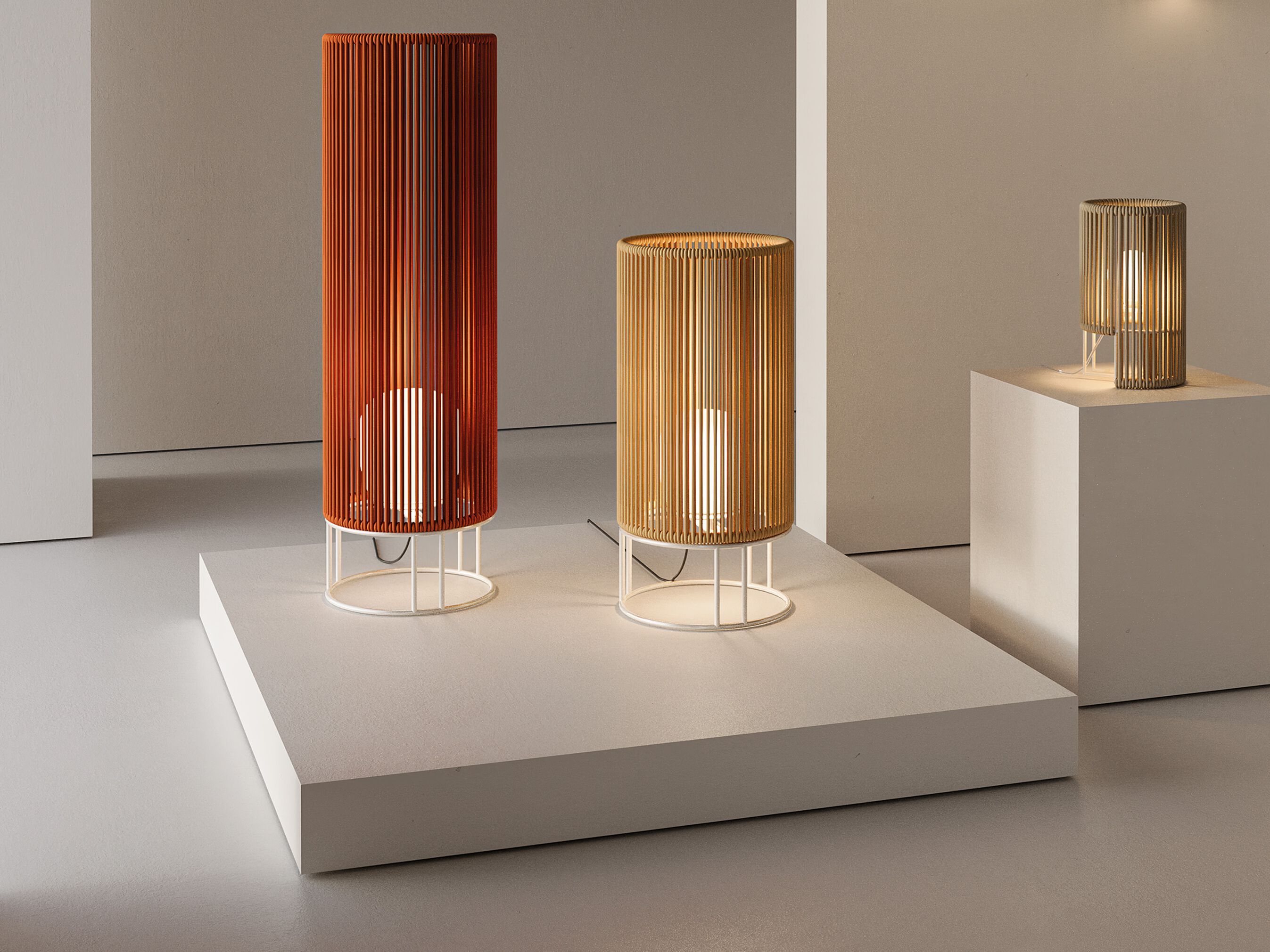 Рециркулированный металл и веревочка напольный напольный светильник Olé Lighting Habe ARCH-00028266 - Вид №1