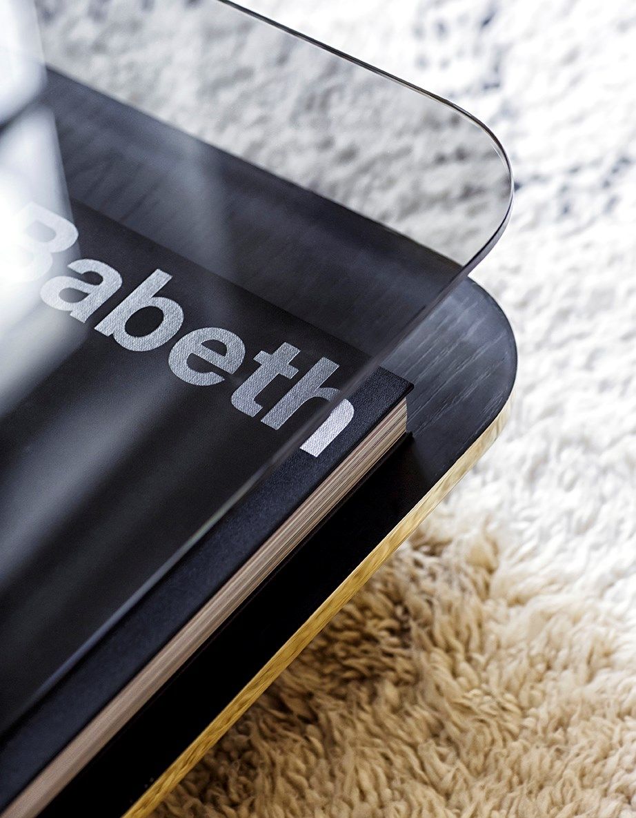 Прямоугольный журнальный столик из дерева и стекла в стиле 70-х годов для гостиной RED EDITION LOUNGE ARCH-00042019 - Вид №9