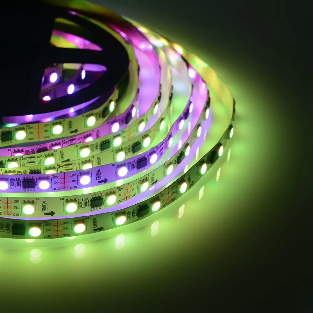 Адресная светодиодная лента Apeyron SMD5050 12В 10 мм 5м 14.4 Вт/м 60диод/м RGB STLM-2151045 - Вид №5