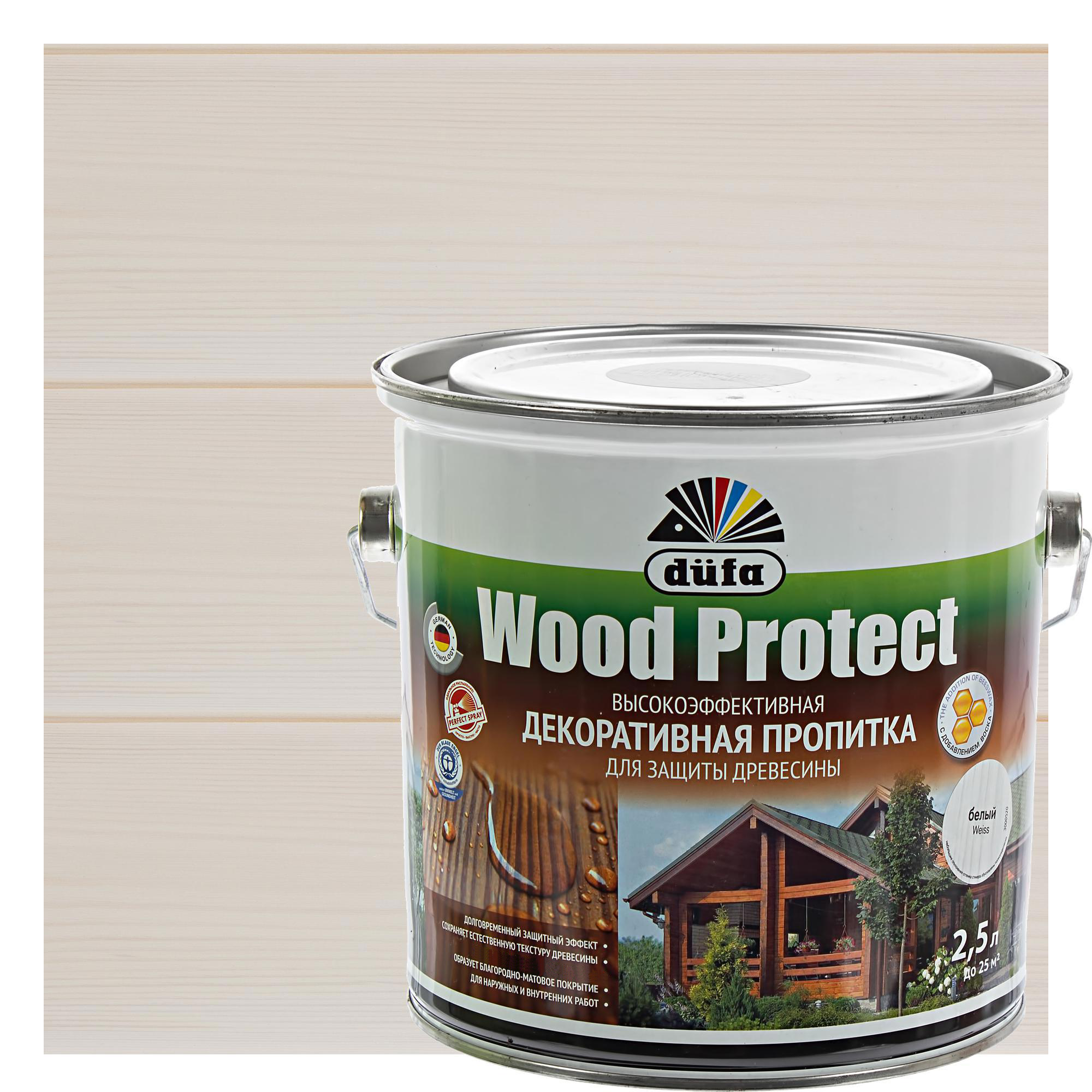 14724309 Антисептик Wood Protect цвет белый 2.5 л STLM-0005064 DUFA