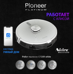 91152074 Робот-пылесос VC720R white Platinum 2 в 1 24 Вт STLM-0501407 PIONEER