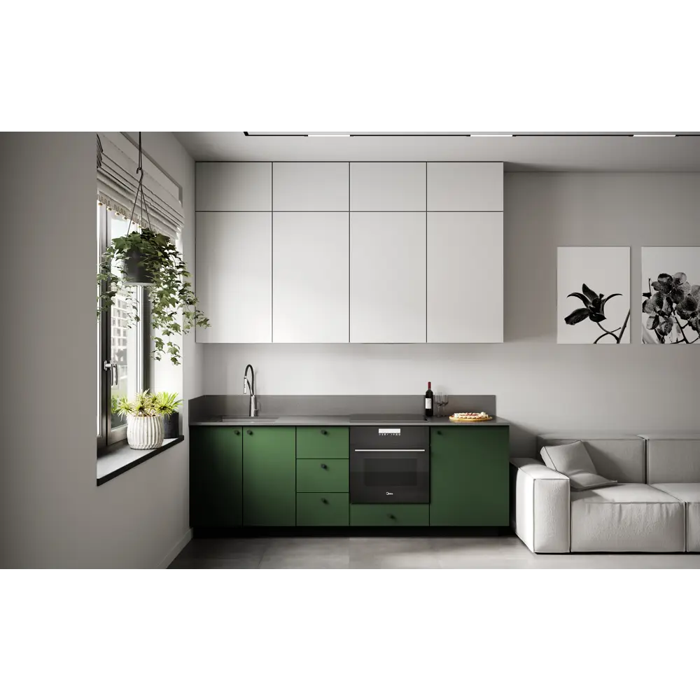 Фасад кухонного шкафа София Тайга 32.9x102.1 см KONSENSA ЛДСП цвет зеленый STLM-2181898 - Вид №3
