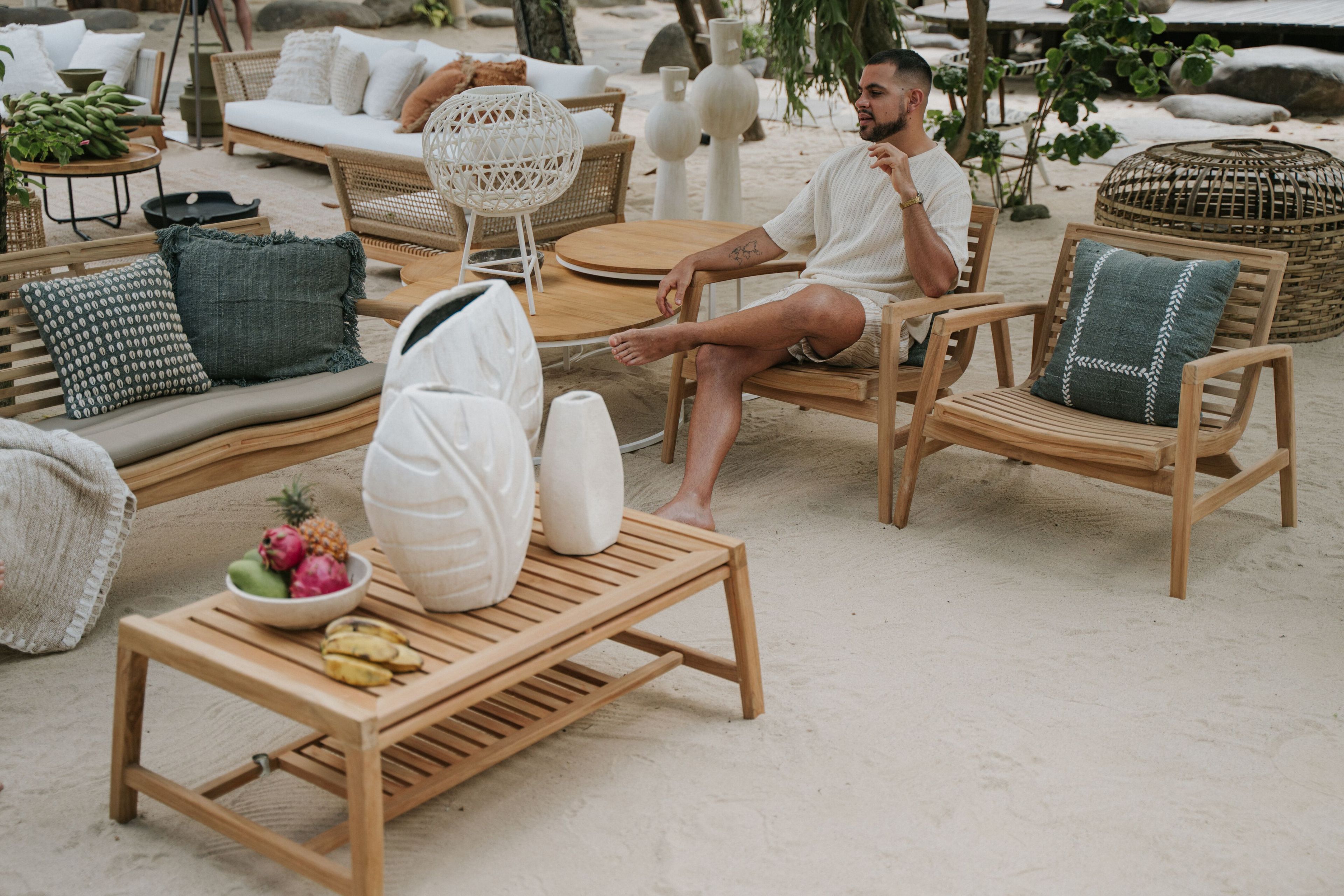 Садовое кресло из тикового дерева с подлокотниками cbdesign Rally ARCH-00070278 - Вид №6