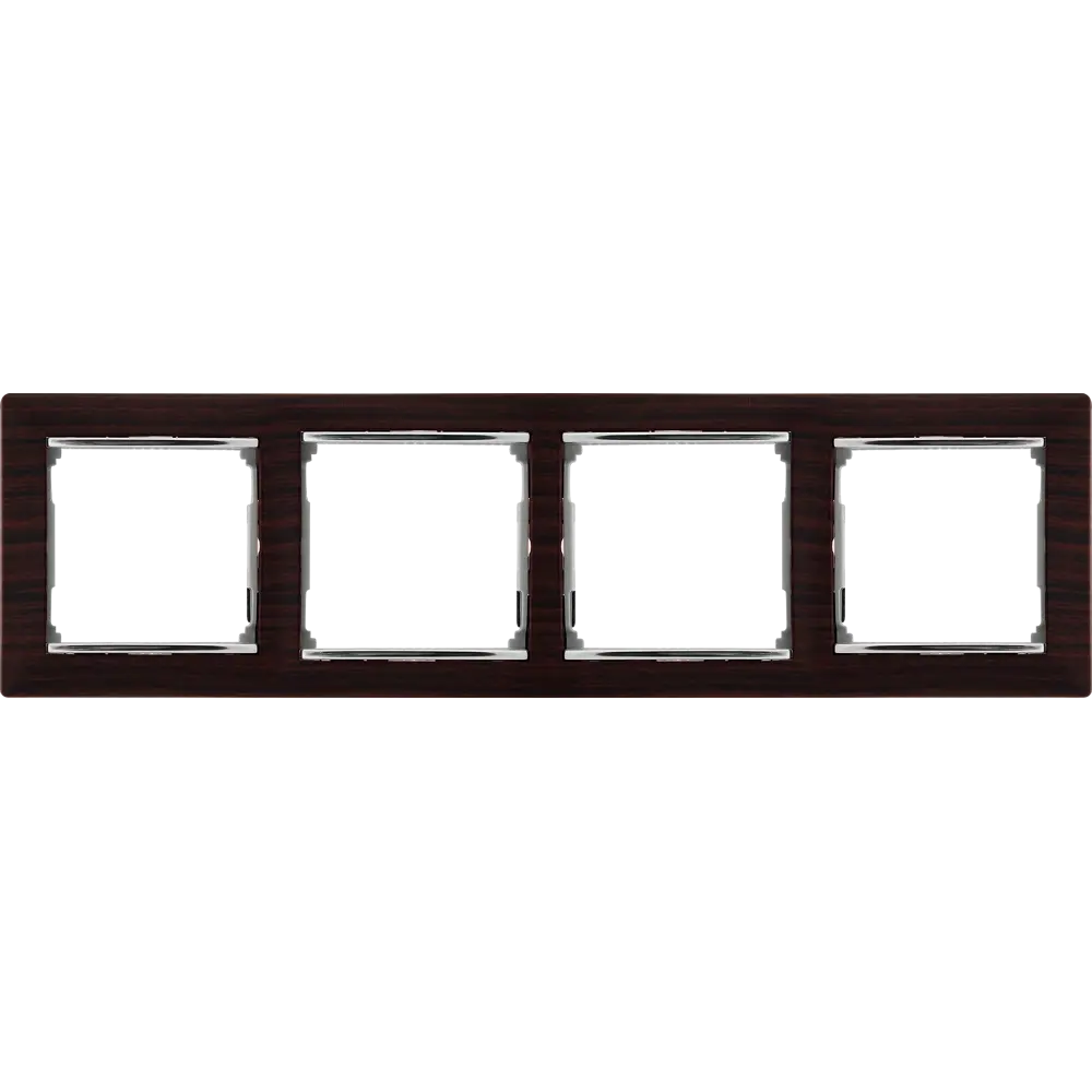 Рамка Legrand Valena Classic в стиле тёмное дерево с хромированным акцентом 13362932 STLM-0003065