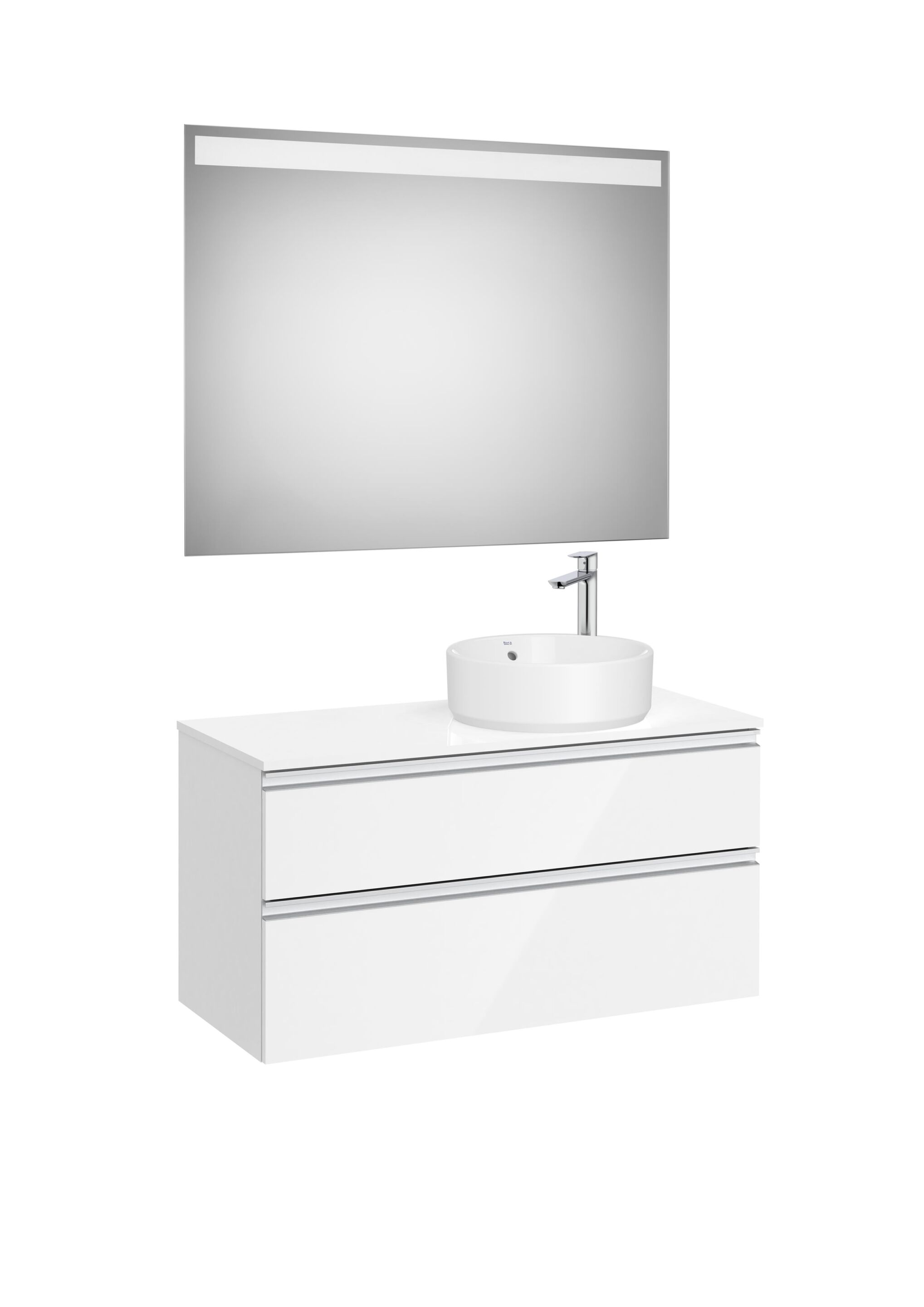 Деревянный шкаф для умывальника с зеркалом и столешницей Roca The Gap ARCH-00120591 - Вид №9