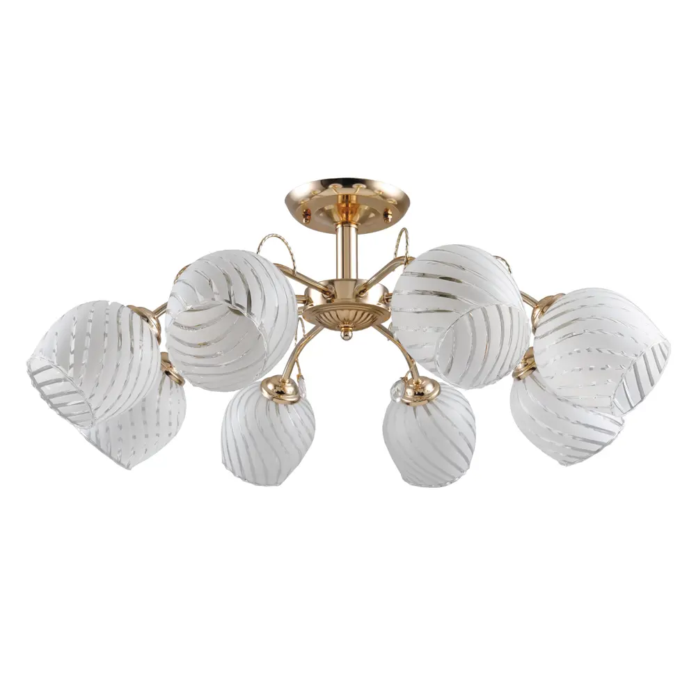 Люстра потолочная «Арабеска» КС30068/8С, 8 ламп, 24 м², цвет белый/золотой КЛЮЧНИК STLM-2035054