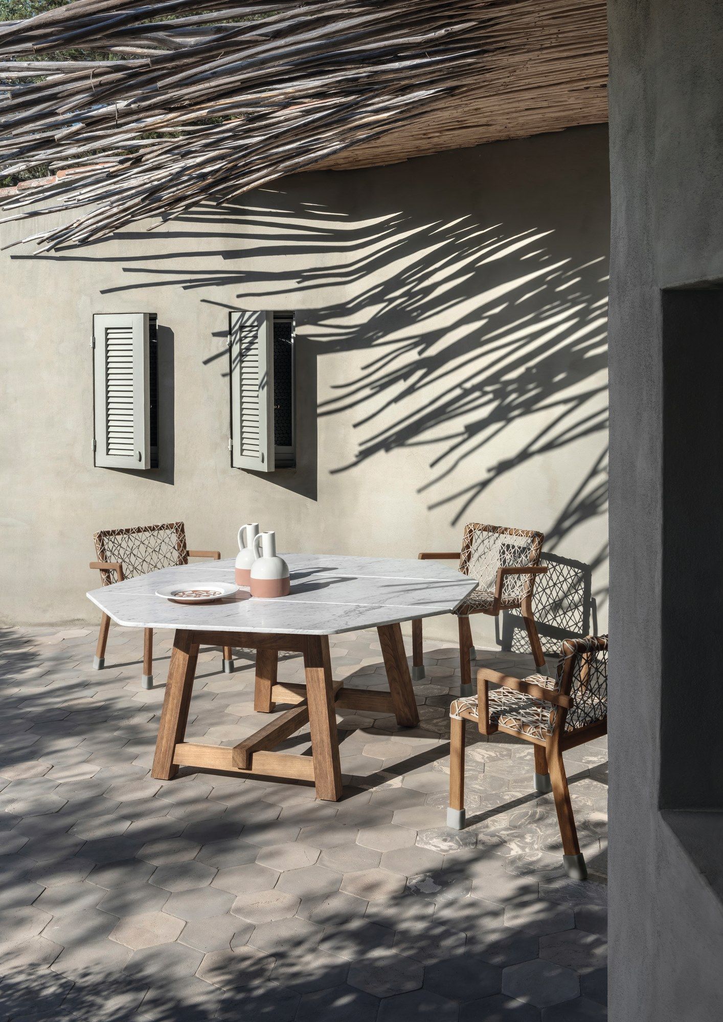 Восьмиугольный мраморный стол Ethimo Rafael ARCH-00046352 - Вид №1