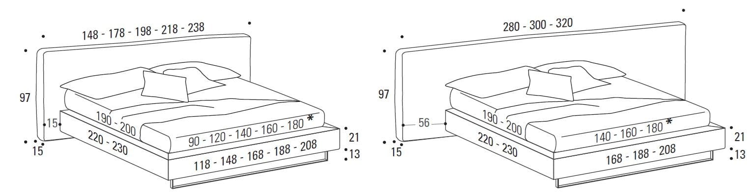 Двуспальная кровать для хранения ткани с мягким изголовьем Felis Bedstories ARCH-00105228 - Вид №15
