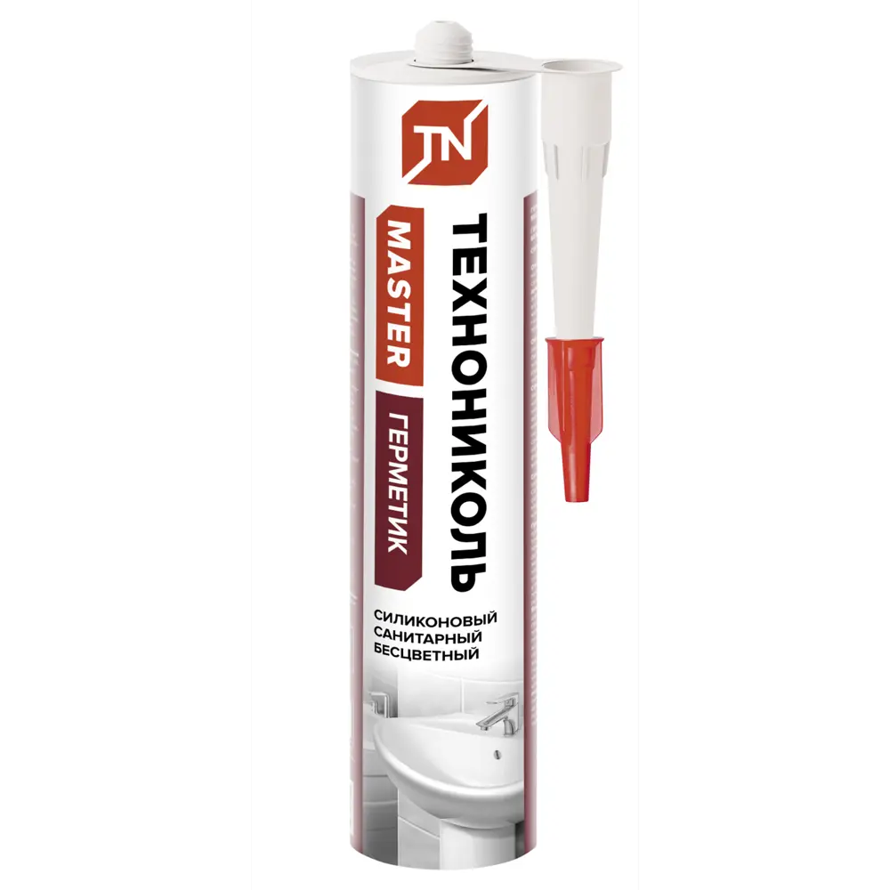 Герметик силиконовый санитарный Технониколь прозрачный 280 мл уксусный STLM-2051782