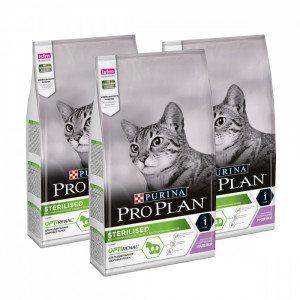 Т0031684*3 Корм для кошек для стерилизованных и кастрированных, индейка сух. 1,5 кг (упаковка - 3 шт) Pro Plan