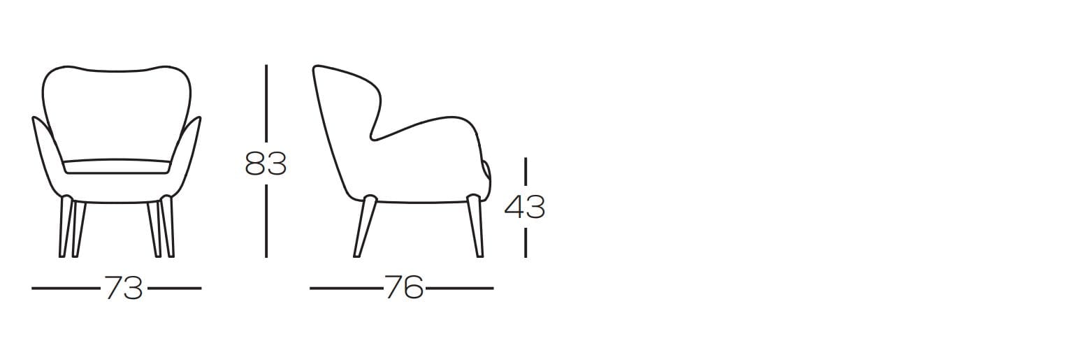 Тканевое вращающееся кресло на спинке GRUPPO FOX день Фокса ARCH-00132449