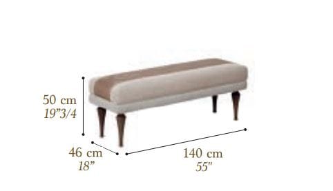 Мягкая скамейка из ткани Arredoclassic Romantica ARCH-00061566 - Вид №1