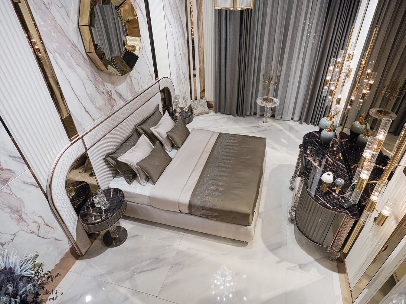 Овальная стеклянная тумбочка Zebrano Velovis ARCH-00152440 - Вид №5