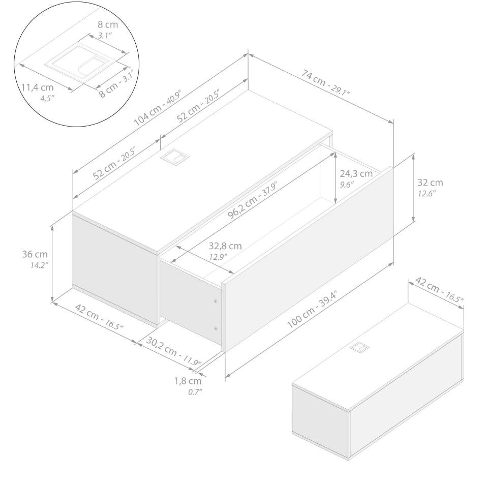 Модульная оборудованная стена установленная стеной в меламинированном Mobili Fiver IACOPO ARCH-00070420 - Вид №95