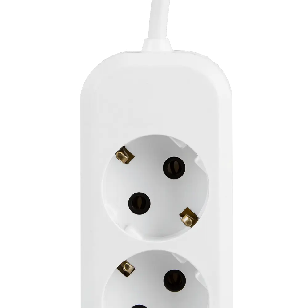 Удлинитель с заземлением для маломощной техники 3 розетки 1.5 м цвет белый Santreyd STLM-2154385 - Вид №2