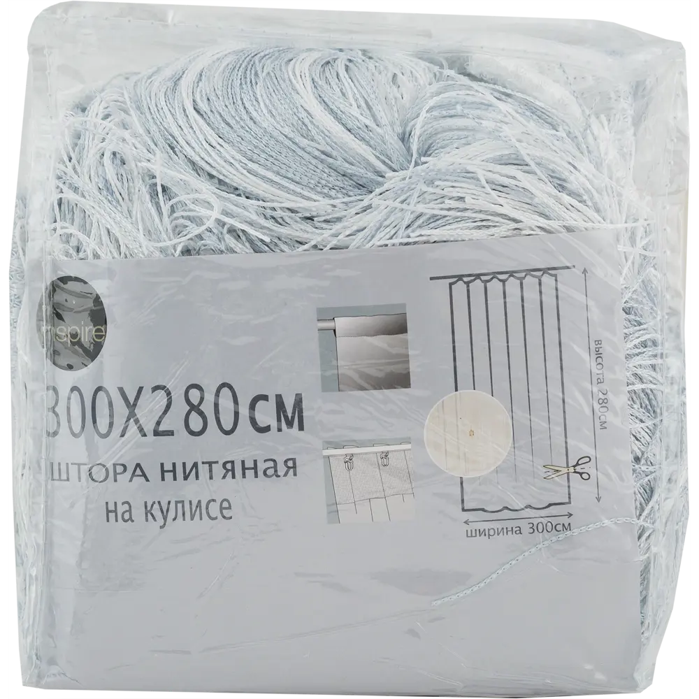 Кисея, 300x280 см, цвет белый/серебристый INSPIRE STLM-2181607 - Вид №5