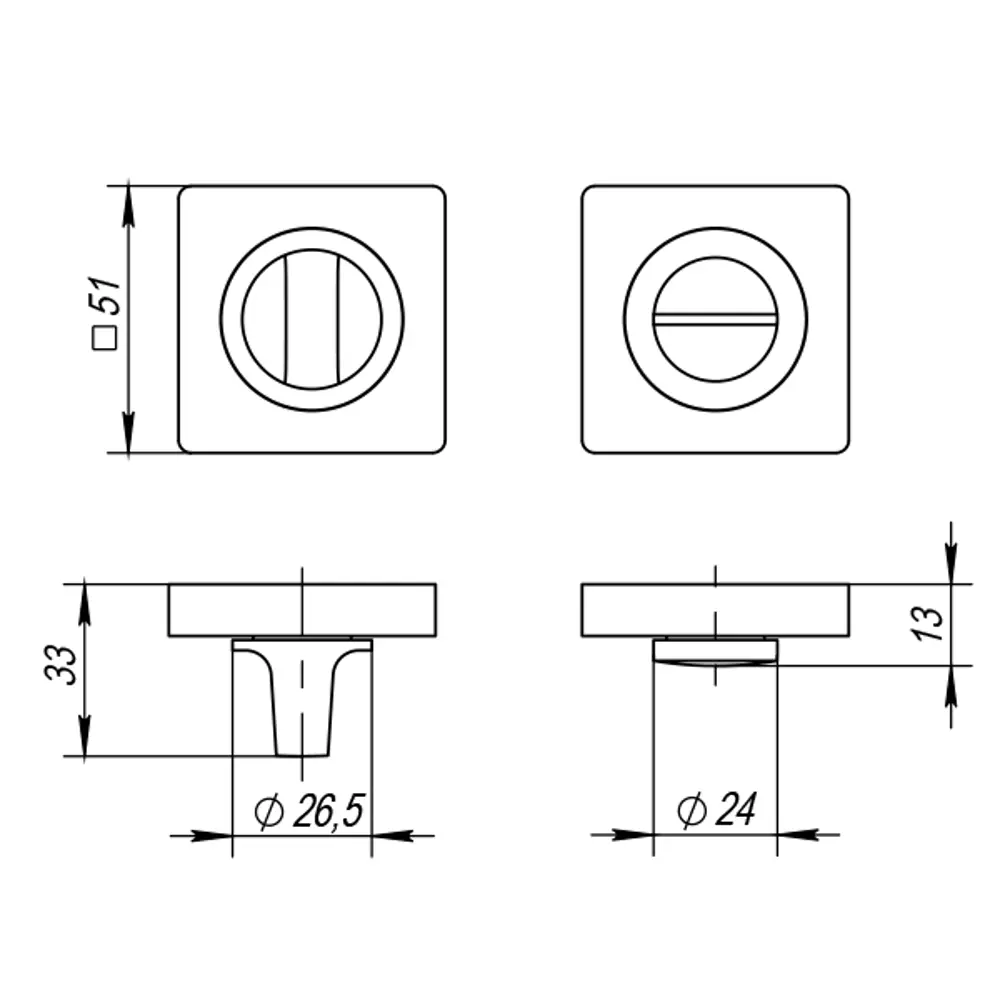 Накладка фиксатор Punto BK6 ZQ SN/CP-3 цвет матовый никель/хром STLM-2107323 - Вид №4