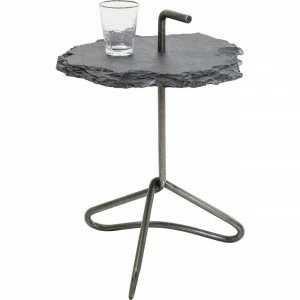 Приставной столик дизайнерский серый 48 см Vulcano Handle KARE VULCANO 322962 Серый