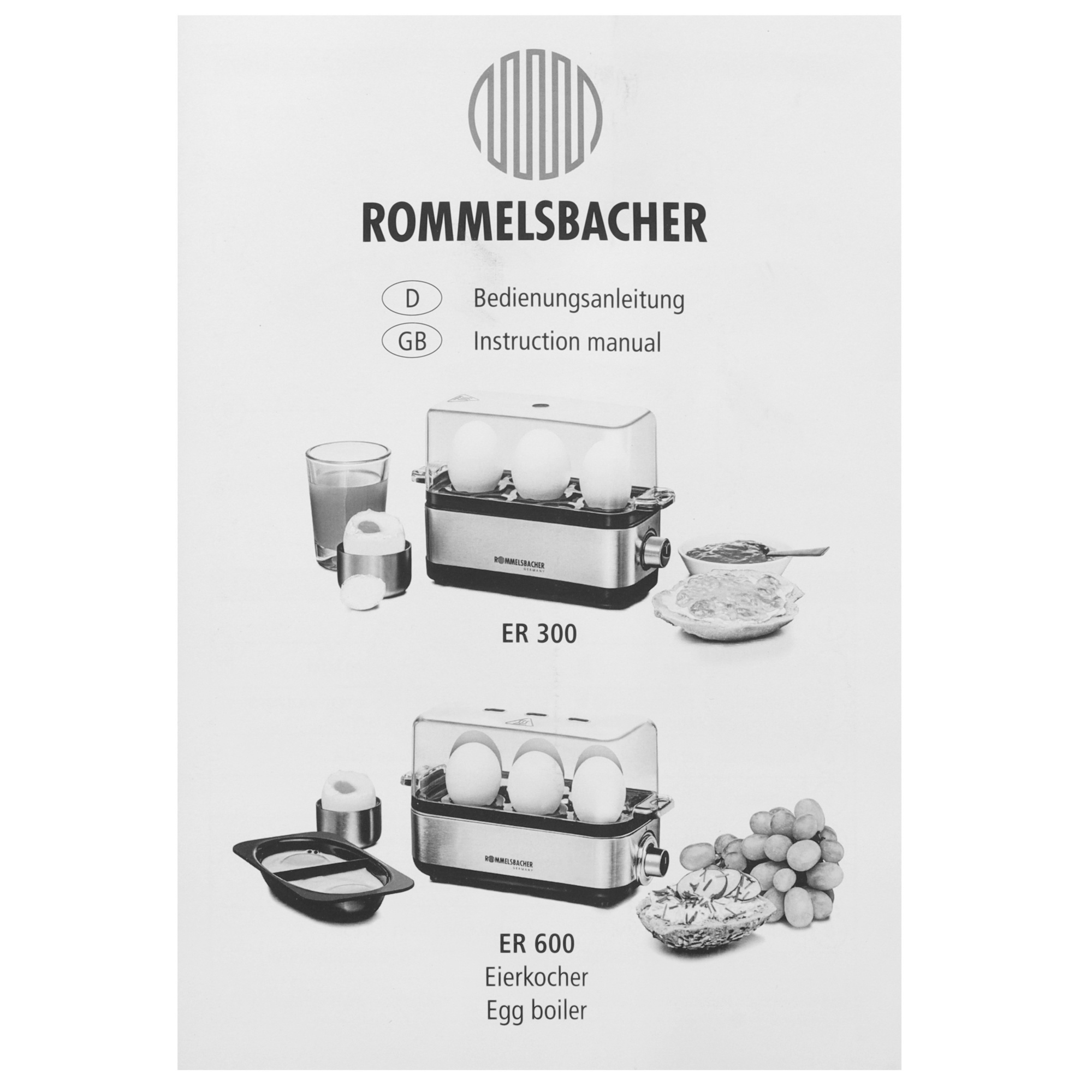 5354476 Яйцеварка Rommelsbacher ER 600 серебристый STDN-0051003 - Вид №7