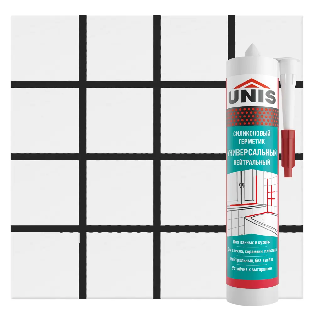 Герметик силиконовый Unis UN-80 черный 300 мл Santreyd STLM-2104544