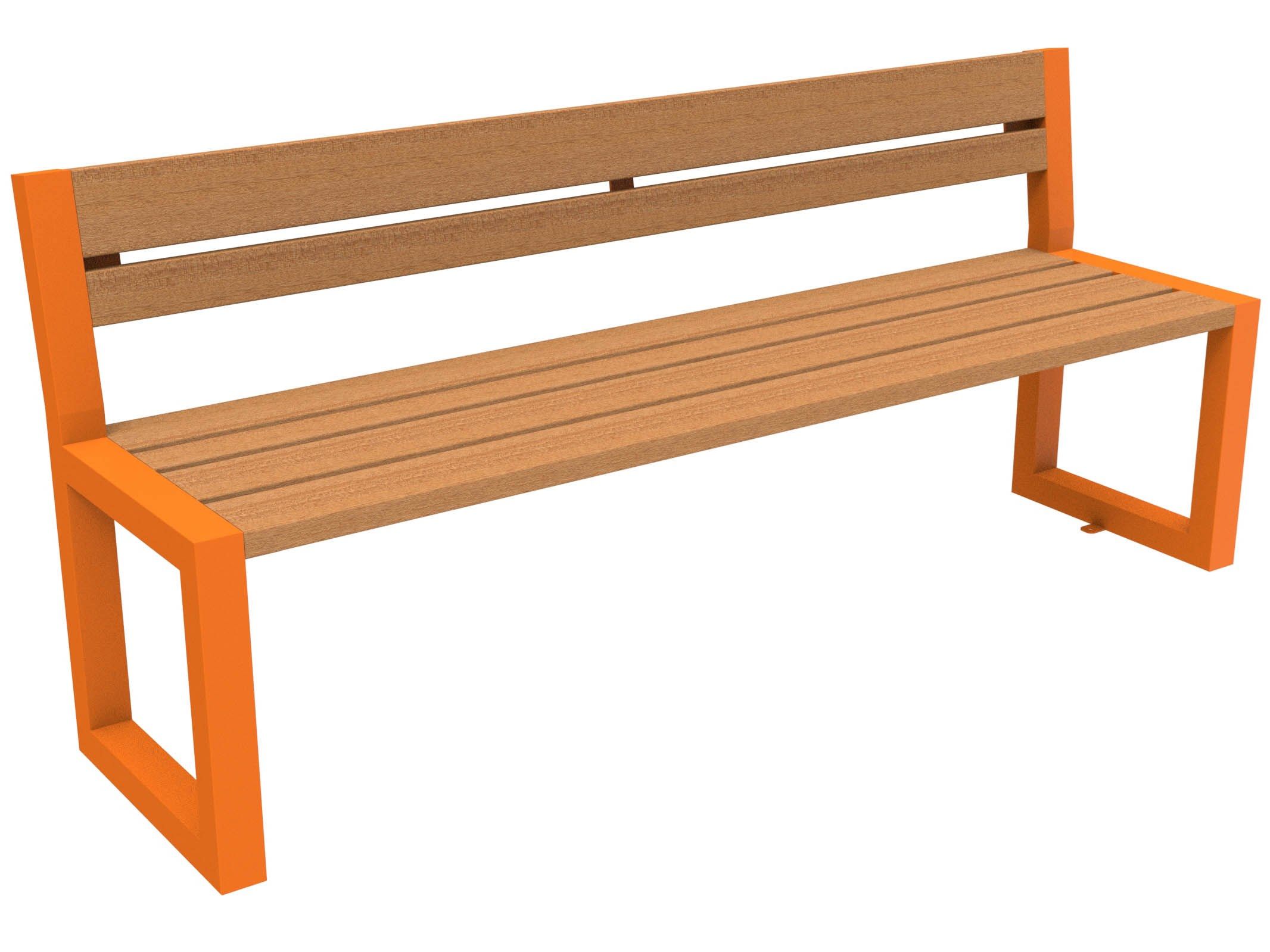 Скамья из окуме со спинкой Lazzari ритм ARCH-00140158 - Вид №22