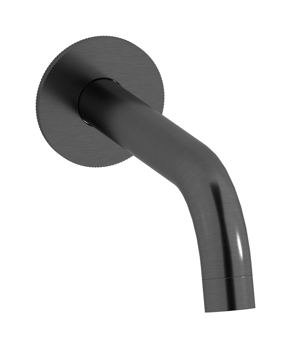 Настенный длинный излив. WE ARE IB id322cs_23 Brushed Black Chrome Industria