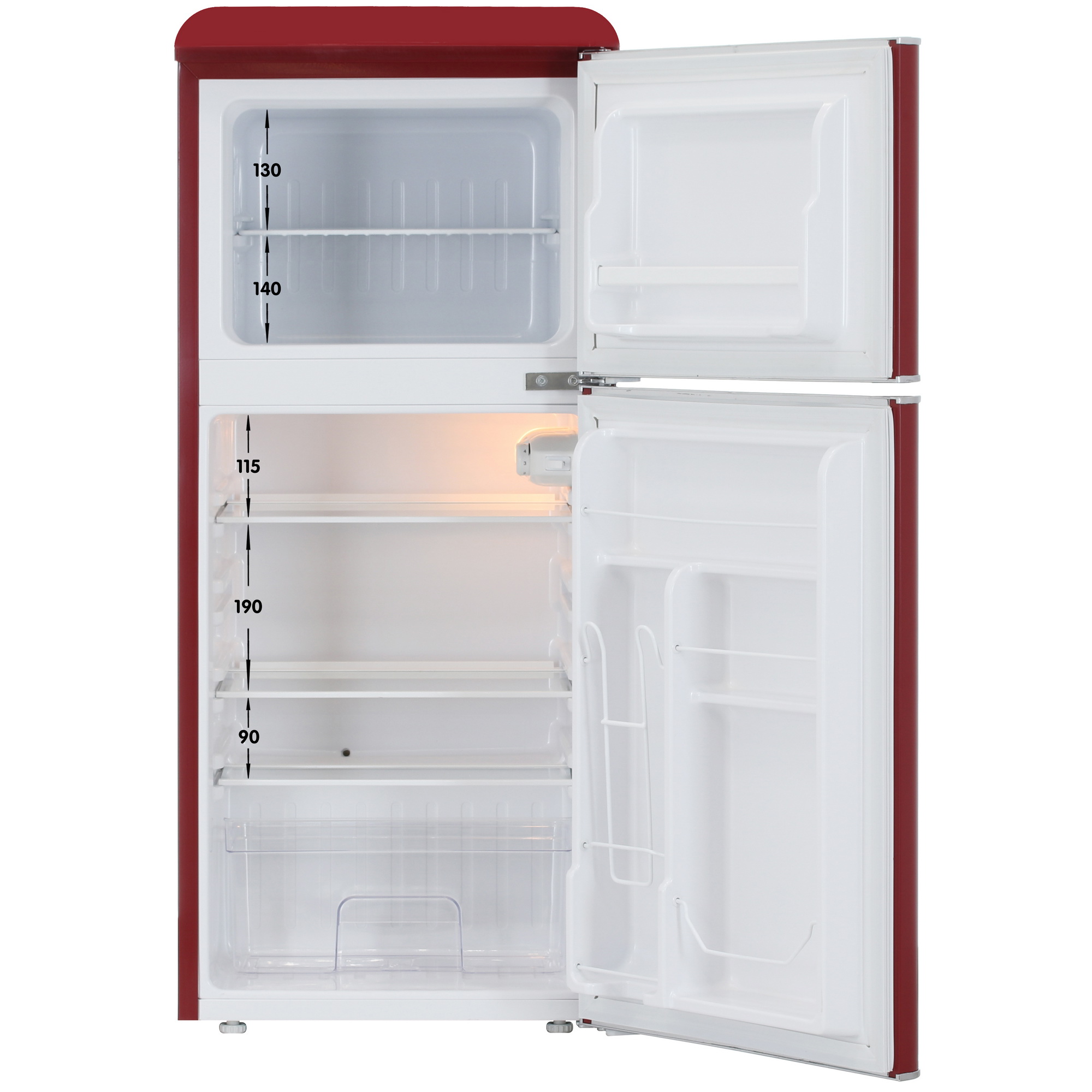 9057385 Холодильник компактный   Tesler RT-132 красный STDN-0002526 - Вид №1